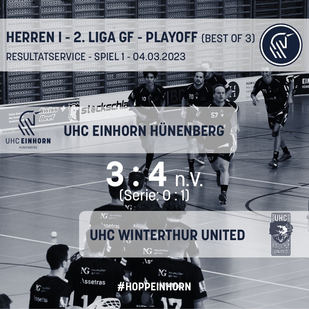 Herren I: Im Playoff-Auftakt in Overtime unterlegen